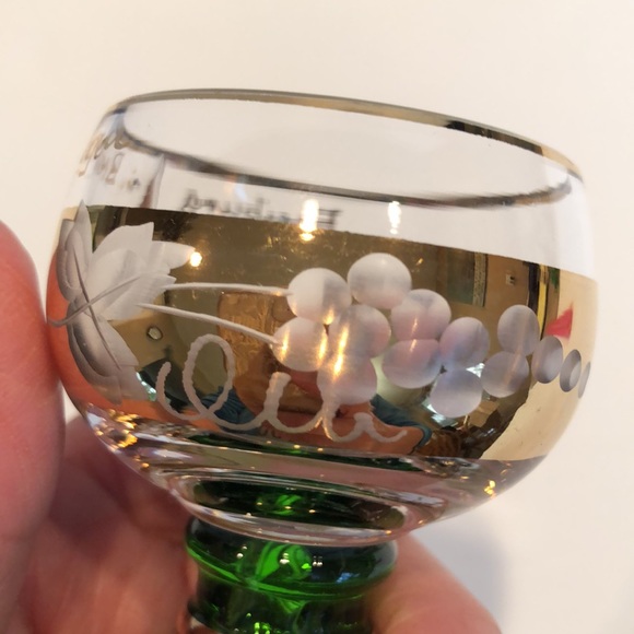 Set Of Three Freiburg im Breisgau Germany Souvenir Cordial Glasses Etched - Picture 4 of 12